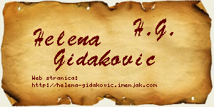 Helena Gidaković vizit kartica